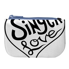 Singer Love Sign Heart Large Coin Purse