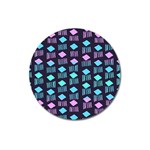 Polkadot Plaid Circle Line Pink Purple Blue Magnet 3  (Round) Front