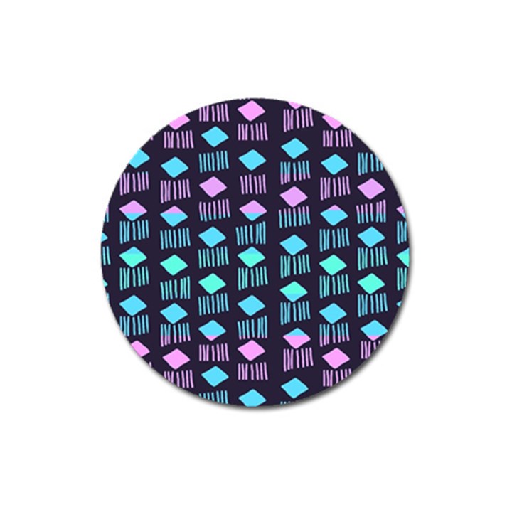 Polkadot Plaid Circle Line Pink Purple Blue Magnet 3  (Round)