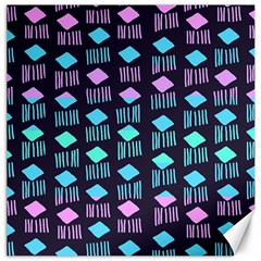 Polkadot Plaid Circle Line Pink Purple Blue Canvas 16  X 16   by Mariart