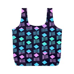 Polkadot Plaid Circle Line Pink Purple Blue Full Print Recycle Bags (m) 