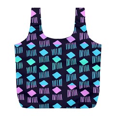 Polkadot Plaid Circle Line Pink Purple Blue Full Print Recycle Bags (l)  by Mariart