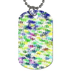 Paint On A White Background           Dog Tag (one Side) by LalyLauraFLM