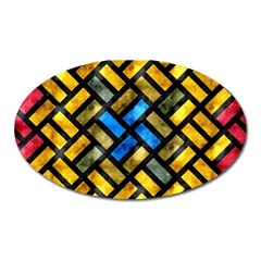 Metal Rectangles            Magnet (oval) by LalyLauraFLM