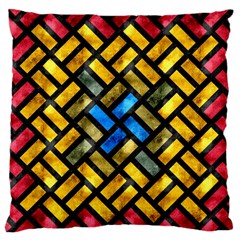 Metal Rectangles      Large Flano Cushion Case (two Sides) by LalyLauraFLM