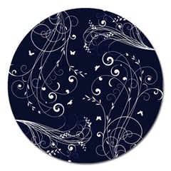 Floral Design Magnet 5  (round)