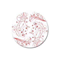 Floral Design Magnet 3  (round)