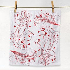 Floral Design Face Towel