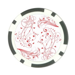 Floral Design Poker Chip Card Guard (10 Pack) by ValentinaDesign