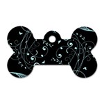 Floral design Dog Tag Bone (One Side) Front