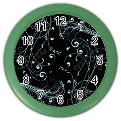 Floral Design Color Wall Clocks