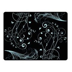 Floral Design Double Sided Fleece Blanket (small) 