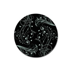 Floral Design Magnet 3  (round) by ValentinaDesign