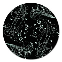 Floral Design Magnet 5  (round) by ValentinaDesign