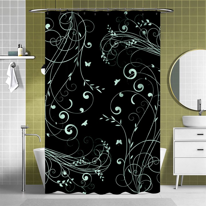 Floral design Shower Curtain 48  x 72  (Small) 