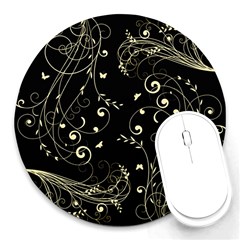 Floral Design Round Mousepads by ValentinaDesign