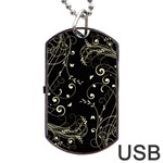 Floral design Dog Tag USB Flash (Two Sides) Back