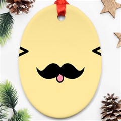 Mustache Ornament (oval) by Nexatart