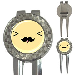 Mustache 3-in-1 Golf Divots by Nexatart