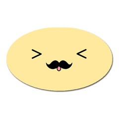 Mustache Oval Magnet by Nexatart