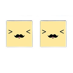 Mustache Cufflinks (square) by Nexatart