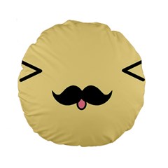 Mustache Standard 15  Premium Round Cushions by Nexatart