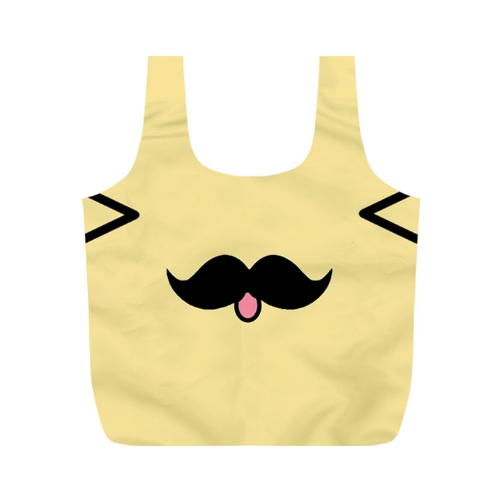 Mustache Full Print Recycle Bags (M) 