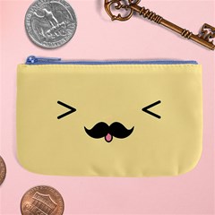 Mustache Large Coin Purse by Nexatart