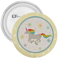 Unicorn Pattern 3  Buttons by Nexatart