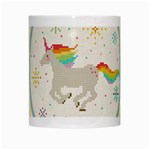 Unicorn Pattern White Mugs Center