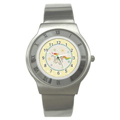 Unicorn Pattern Stainless Steel Watch by Nexatart