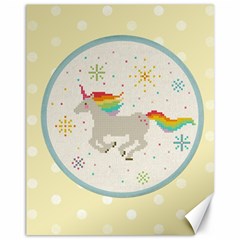 Unicorn Pattern Canvas 11  X 14   by Nexatart