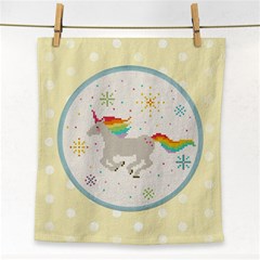 Unicorn Pattern Face Towel by Nexatart