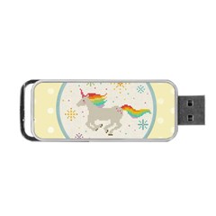 Unicorn Pattern Portable Usb Flash (two Sides) by Nexatart