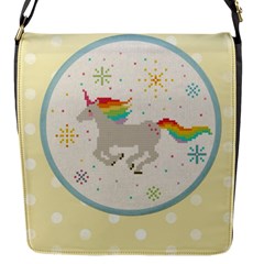 Unicorn Pattern Flap Messenger Bag (s) by Nexatart