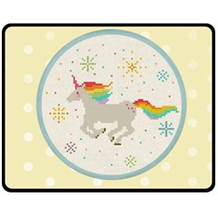 Unicorn Pattern Double Sided Fleece Blanket (medium)  by Nexatart