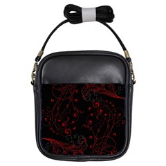 Floral Design Girls Sling Bags