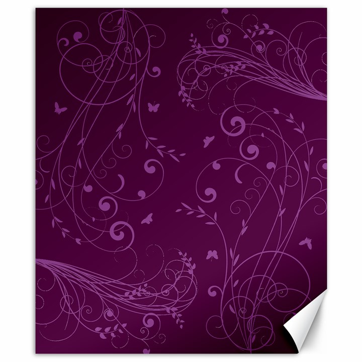 Floral design Canvas 8  x 10 