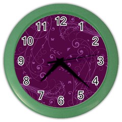 Floral Design Color Wall Clocks