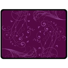 Floral Design Fleece Blanket (large) 