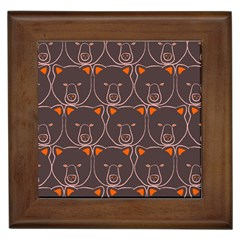 Bears Pattern Framed Tiles by Nexatart