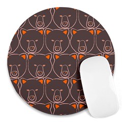 Bears Pattern Round Mousepads by Nexatart