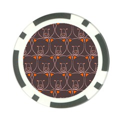 Bears Pattern Poker Chip Card Guard by Nexatart