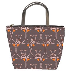 Bears Pattern Bucket Bags by Nexatart