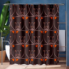 Bears Pattern Shower Curtain 60  X 72  (medium)  by Nexatart