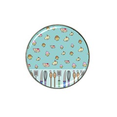 Kawaii Kitchen Border Hat Clip Ball Marker by Nexatart