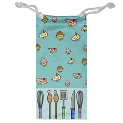 Kawaii Kitchen Border Jewelry Bag by Nexatart