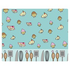 Kawaii Kitchen Border Double Sided Flano Blanket (medium)  by Nexatart