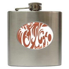 Sign Red Polka Hip Flask (6 Oz) by Mariart