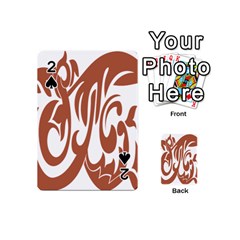 Sign Red Polka Playing Cards 54 (mini)  by Mariart